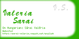 valeria sarai business card